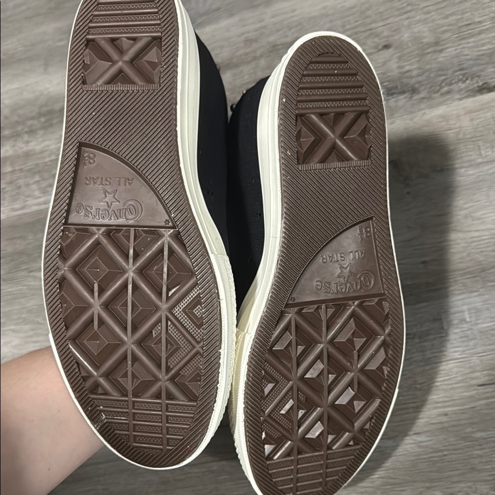 Converse Black and White High-Top Wedge - Picture 3 of 8
